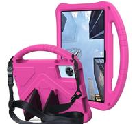 Compatible with Umidigi G7 Tab Pro 11" (2024) Case for Kids - Durable Lightweight EVA Shockproof Protective Handle Stand Cover (Rose Red)