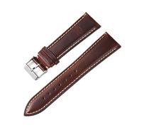 Compatible With Vine Wax Leather Watch Strap 18mm 19mm 20mm 21mm 22mm Universal Head Layer Cowhide Watchband Accessories Pin Buckle(Blue,21mm) (Light Brown 21mm)