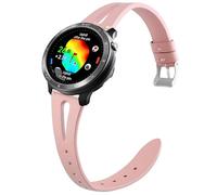 Compatible with Voice Caddie Smart Watch bands, Quick Release Slim Vintage Leather Strap Replacement Compatible with Voice Caddie T11 PRO, T9 Watch (Pink, 20mm size band)