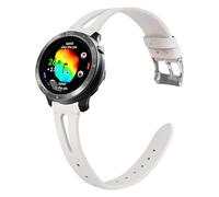 Compatible with Voice Caddie Smart Watch bands, Quick Release Slim Vintage Leather Strap Replacement Compatible with Voice Caddie T11 PRO, T9 Watch (White, 22mm size band)