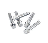 Compatible With VW Car Wheel Bolts Thread Length Lug M14x1.5 Bollts Ball Seat Studs Sliver 10pcs Wheel lug bolts(45mm 10pcs)