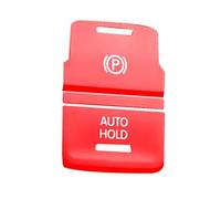 Compatible With VW For Golf 7 7.5 MK7 AT 2015 2016 2017 2018 2019 Car Interior Handbrake Auto Hold P Switch Button Cover Cap Trim Interior Accessories(Red)