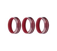 Compatible With VW For Golf 7 For Tiguan For Passat 3pcs Air Condition Knob Trim Climate Control Adjust Button Cover Car Interior Accessories(Red)