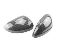 Compatible With VW For Tiguan AD BW MK2 2016 2017 2018 2019 2020 2021 Carbon Fiber Bright Black Car Door Side Rear View Mirror Cover Caps(Carbon Fiber Look)