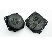 Compatible with VW Golf MK2 2 Set Crystal Clear Black Smoke Headlight Head Light