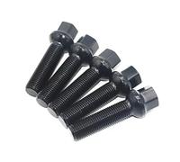 Compatible With VW Lengthen Steel Wheel Bolts M14 X 1.5mm Nuts Seat Suit 10Pcs Wheel lug bolts(Black 10PCS 55mm)