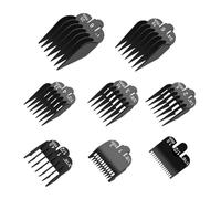Compatible with Wahl Clipper Guards Set,8 Pack Hair Clippers Guard Fits Wahl Replacement Guards,Compatible with Most WahlClippers Length from 1/16''-1'',Black.