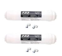 Compatible with Waternoble T33 Post-Activated Carbon Reverse Osmosis Water Filter - Reduces Odors and Tastes, Fits Refrigerator 1/4 Inch Water Hose, High Efficiency Filtration