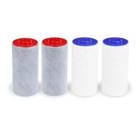 Compatible with Weddell Duo Shower Filter, Replacement Cartridges Full Set + Extra Filters, Removes Chlorine, PFAS, Heavy Metals, Particulates, for Clean & Safe Shower Water (2+2)