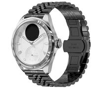 Compatible with Withings Smartwatch Bands, Lamshaw 18mm, 20mm Solid Stainless Steel Metal Band with Butterfly Folding Clasp Link Bracelet Compatible with Withings ScanWatch 2 38mm, 42mm/Scanwatch Nova