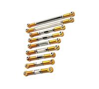 Compatible With Wltoys 12429 1/12 RC Car Upgrades Parts Accessories Metal Front Rear Tie Rod Linkage Servo Link Steering Rod Set RC Car Linkage(Yellow)