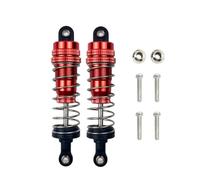 Compatible With WLtoys 144001 1316 1/14 RC Car Crawler Short Course Truck Part 2PC Aluminum Metal Oil Filled Shock Absorber Front&Rear RC Car Shocks Absorber(Red)