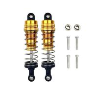 Compatible With WLtoys 144001 1316 1/14 Rc Car Track Upgrade Accessories Parts Metal Oil Filled Shock Absorber Front Rear RC Car Shocks Absorber(Yellow)