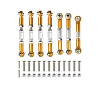Compatible With Wltoys 144001 144002 144010 124007 124016 124017 124019 RC Car Upgrade Parts Metal Front Rear Tie Rod Linkage Servo Set RC Car Accessories(Yellow)