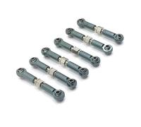 Compatible With Wltoys A949 1/18 RC Upgrade Part 6pcs Steering Link Rod Set Aluminum Alloy Wheelbase Rc Car Steering Link Rod Set RC Car Linkage(Grey)