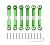 Compatible With Wltoys A959 A959-B A949 A969 A979 K929 1/18 RC Car Upgrades Parts Accessorie Metal Front Rear Tie Rod Linkage Servo Set RC Car Accessories(Green)