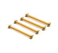 Compatible With WLtoys A979 A959-07 A949 A959 A969 K929 For Himoto E18 Spino For HSP 1:18 RC Car Parts 4Pcs Front And Rear Metal Dog Bone RC Spare Part(Yellow)