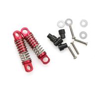 Compatible With WLtoys K969 K989 K999 P929 K989-43 1/28 RC Car 2pcs Metal Shock Absorber Damper Oil Filled Type RC Car Shocks Absorber(Red)