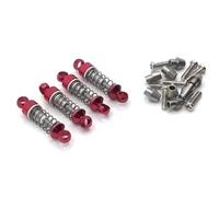 Compatible With WLtoys K989 K969 K979 P929 1/28 RC Car Replacement 4Pcs Metal Shock Absorber Upgrade Parts Rc Shock Absorber(Red)