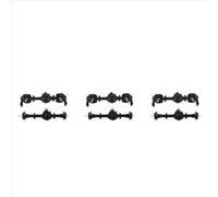 Compatible With WPL B1 B14 B24 C14 C24 C34 C44 1/16 RC Car Upgrade Replacement Parts 6Pcs Metal Gear Front Rear Axle Bridge RC Car Front Rear Axle