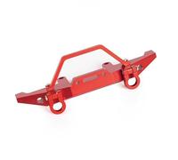 Compatible With WPL C14 C24 C24-1 C54 CB05S 1/16 RC Car Upgrade Parts Accessories Metal CNC Front Bumper With Winch Fixed RC Car Accessories(Red)