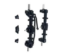 Compatible With WPL C14 C24 C34 B14 B24 RC Car Upgrade Modification Parts Front Rear Portal Bridge Axle Differential Assembly Kit RC Axle Front Rear(Black)