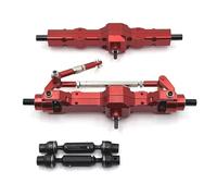 Compatible With WPL C74 1/16 C14 C24 C34 C54 B14 B24 1/10 RC Car Upgrade Parts Accessories Metal Front Rear Axle And Drive Shaft Set RC Front Rear Axle(Red)