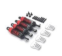 Compatible With WPL For MN For Henglong C14 C24 MND90 D91 4x4 1/16 1/12 Rc Car Upgrad Parts 4 Pcs/set Oil Filled Type Shock Absorber RC Car Shocks Absorber(Red)