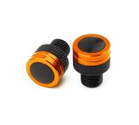 Compatible With XSR700 XSR 700 XSR900 XSR 900 Motorcycle M10*1.25 Aluminum Screws Bolts Mirror Hole Plugs Cap(Orange No logo)