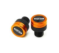 Compatible With XSR700 XSR 700 XSR900 XSR 900 Motorcycle M10*1.25 Aluminum Screws Bolts Mirror Hole Plugs Cap(Orange)