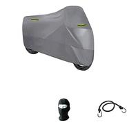 COMPATIBLE WITH YAMAHA XV 250 S VIRAGO MOTORCYCLE COVER WITH WINDSCREEN AND WATERPROOF NYLON BOX UNIVERSAL COVER SIZE 295X105X127CM