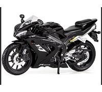 Compatible with Yamaha YZF-R1 1:12 Modern Motorcycle Miniature Sculpture Mini Vehicle Ornament Operable Realistic Motorcycle Die-Cast Gift Desktop Decoration(Black)