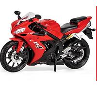 Compatible with Yamaha YZF-R1 1:12 Modern Motorcycle Miniature Sculpture Mini Vehicle Ornament Operable Realistic Motorcycle Die-Cast Gift Desktop Decoration(Red)