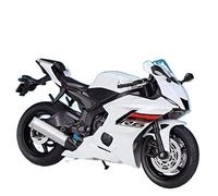 Compatible with Yamaha YZF-R6 1:12 Motorcycle Die-cast Model Replica Car Alloy And Plastic Sport Bike Collectible Souvenir Operable Realistic Motorbike Sculpture Hobby Gift(White)