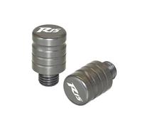 Compatible With YZF R15 V2 V3 ABS 2009-2020 Red Blue Gold Motorcycle M10*1.25 Aluminum Screws Bolts Mirror Hole Plugs Cap(Titanium)
