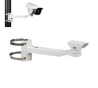 compcctv Universal Heavy-Duty Outdoor CCTV Security Camera Pole Mount Bracket Adjustable Universal Security Camera CCTV Security Camera Mount Bracket (1 Pack)(30mm-200mm)