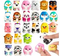 ComPDCVD 24 PCS Slow Rising Squishy Toys Kawaii Stress Relief Toys Animal Toy Stress Ball for Teenager Party Bag Fillers for Classroom Prizes Stres Toy Birthday Party Favors