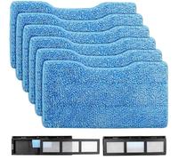 ComPDCVD 6 Vacmop Pads with 2 Dirt Chamber 2 Filters for Shark VacMop