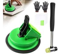 ComPDCVD Heavy Duty Floor Gap Fixer Tool 45°Striking Surface Floor Gap Repair Tool Wood Plank Grabber Floors Fix Pro with 3pcs Sticky Pads and Spare Sponge Pad Install Hammer for Vinyl Wood Floors