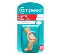 Compeed Medium Size Blister Plasters, Hydrocolloid Plasters, Foot Treatment, Heal fast, Dimensions: 4.2 cm x 6.8 cm, 10 Count (Pack of 1)