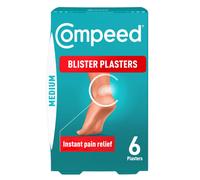 Compeed 6 Medium Size Blister Plasters for Feet (Individually Wrapped Plasters) - Hydrocolloid Plaster Technology for Faster Healing - Waterproof Dee