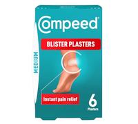 Compeed 6 Medium Size Blister Plasters for Feet (Individually Wrapped Plasters) - Hydrocolloid Plaster Technology for Faster Healing - Waterproof Deep Cushioned Plasters for Comfort