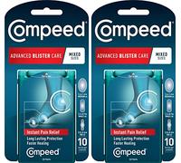 Compeed Advanced Blister Care 10 Count Mixed Sizes Pads (2 Packs), Hydrocolloid Bandages, Heel Blister Patches, Blister on Foot, Blister Prevention & Treatment, Waterproof Cushions, Packaging May Vary
