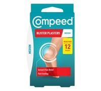 Compeed Blister Plasters Medium Size 12 Pack - Hydrocolloid Foot Treatment - Hea