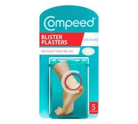 Compeed Blister Plasters Medium Size 5 Pack - Hydrocolloid Foot Treatment - Heal Fast