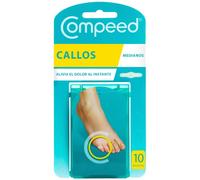 Compeed® Callus Protection - Medium, 10 Hydrocolloid Dressings - Foot Treatment for The Natural Elimination of Callus, Dressing Size 1.8 x 6 cm
