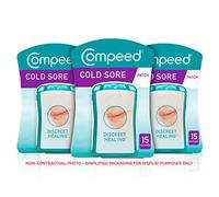 Compeed Cold Sore Discreet Healing Patch, 45 Patches (3 Packs of 15), Cold Sore Treatment, More Convenient than Cold Sore Creams, Dimensions: 1.5 x 1.5 cm
