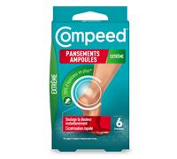 Compeed Extreme Blister Plasters, 6 Hydrocolloid Plasters, Foot Treatment, Heal Fast, 100% Plastic Free Carton Pack
