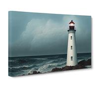Compelling Lighthouse Canvas Wall Art Print 30x20 Inch