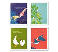 Compendium Positively Green 4-Pack of Friendship Cards - Perfect Pairs (Four Different Designs, One Card Each, with Envelopes)